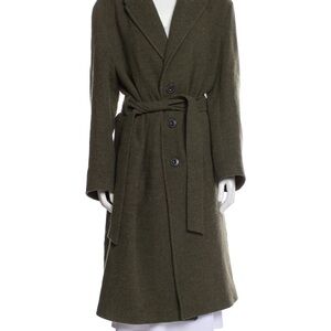 Nili Lotan Dark Green Wool Coat